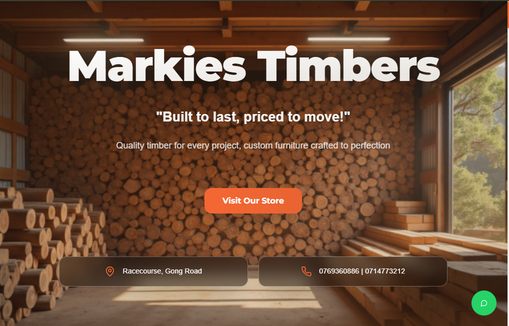 Markies Timbers website for selling Timbers and Furniture